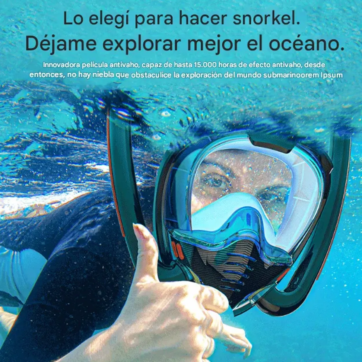 GENERICO - Mascara Snorkel Mascara Buceo Snorkel Full Face