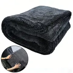 GENERICO - Paño De Microfibra Para Auto 1000gsm 60x90cm Gris Oscuro