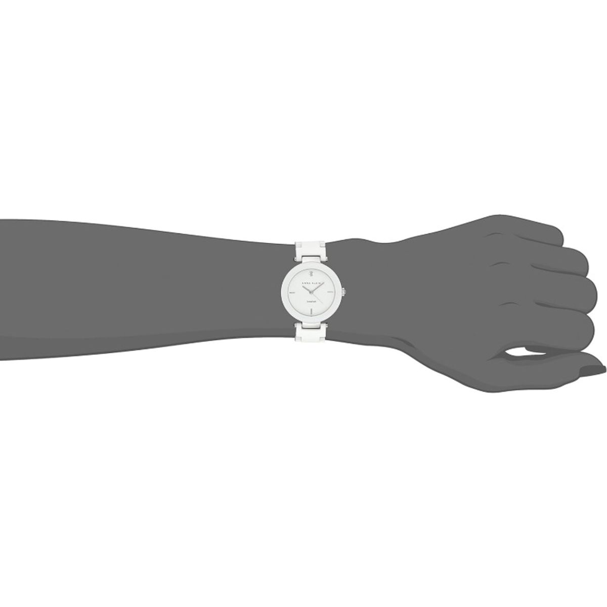 ANNE KLEIN - Anne Klein AK-1019WTWT Reloj de Cerámica Blanco con Brazalete Plateado