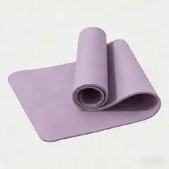 GENERICO - Mat Yoga Colchoneta Eco 8mm Doble Color Guías +bolso +correa Púrpura