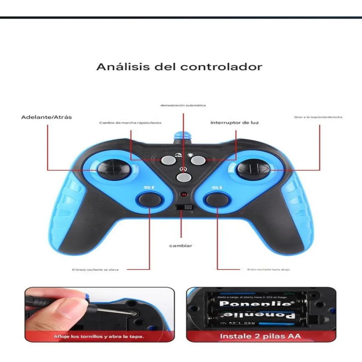 GENERICO - Coche Rc De 6 Ruedas Doble Cara - Juguete Para Niños Auto