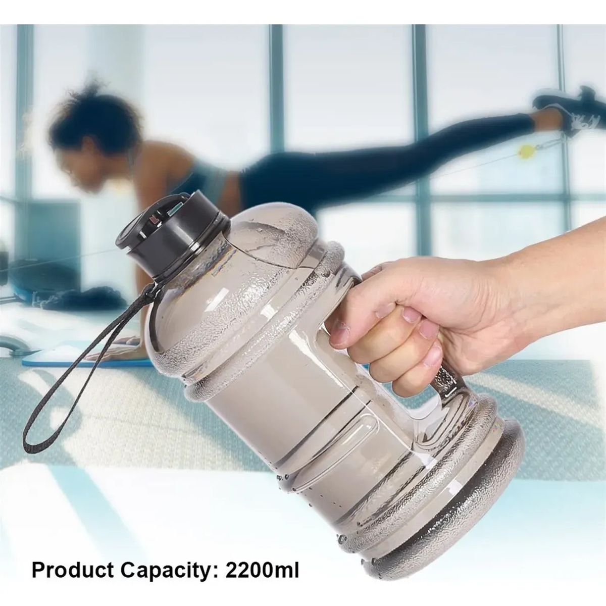 GENERICO - 2.2l Botella De Agua De Gran Capacidad Para Deportes