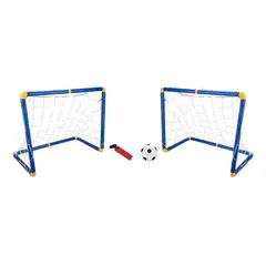 GENERICO - Set 2 Arcos De Fútbol + Balón Y Bombín Juegos Exterior Niños