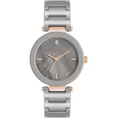 ANNE KLEIN - Set de Reloj Tipo Anillo y Pulsera Anne Klein, Acero Inoxidable, Esfera Nácar, Elegancia de Lujo