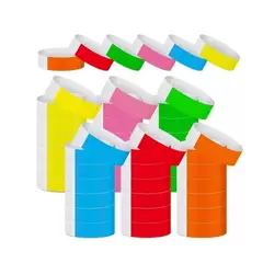 GENERICO - 600 Un Pulseras De Papel 6 Colores De Eventos Fiestas