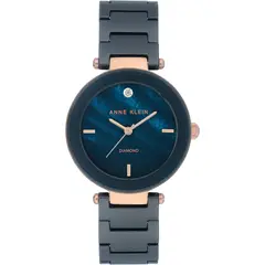 ANNE KLEIN - Set de Reloj Tipo Anillo y Pulsera Anne Klein, Acero Inoxidable, Esfera Nácar, Elegancia de Lujo