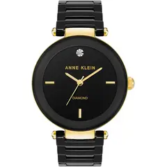 ANNE KLEIN - Set de Reloj Tipo Anillo y Pulsera Anne Klein, Acero Inoxidable, Esfera Nácar, Elegancia de Lujo