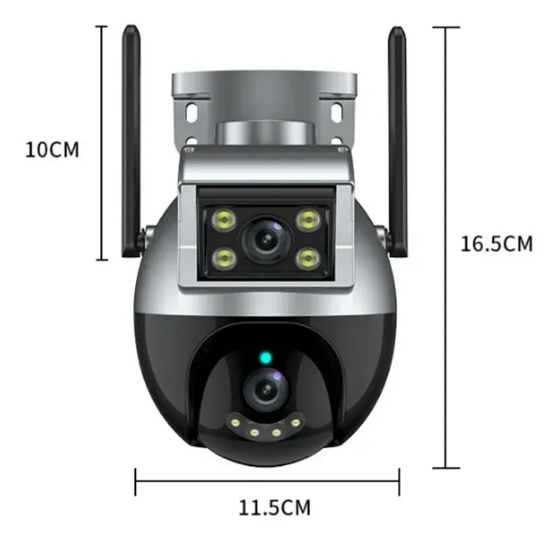 Cámara Ip Wifi Doble Lente Audio Bidireccional Tuya Smart