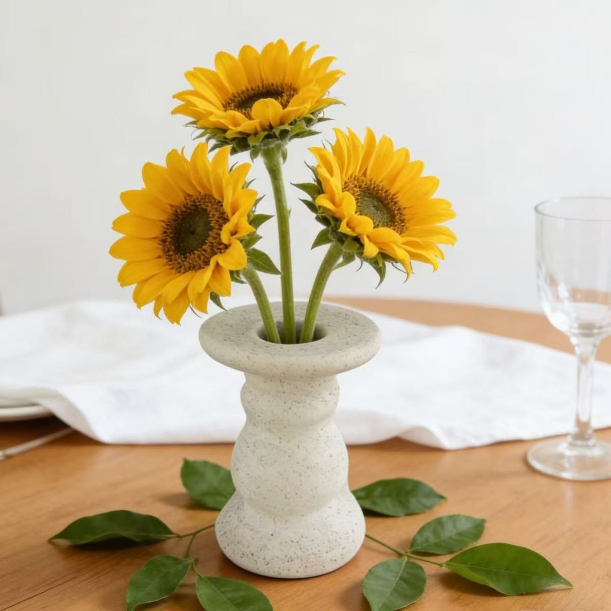 POLASUP - 10 Jarrón Decorativo De Cerámica Blanca Para El Día