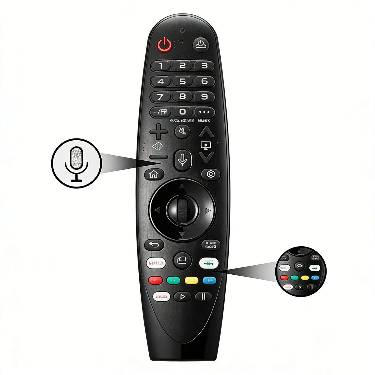 GENERICO - Control Remoto Inteligente Con Puntero Y Voz Para LG Tv