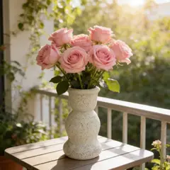 POLASUP - 10 Jarrones Sencillos De Cerámica Blanca Para Uso Diario