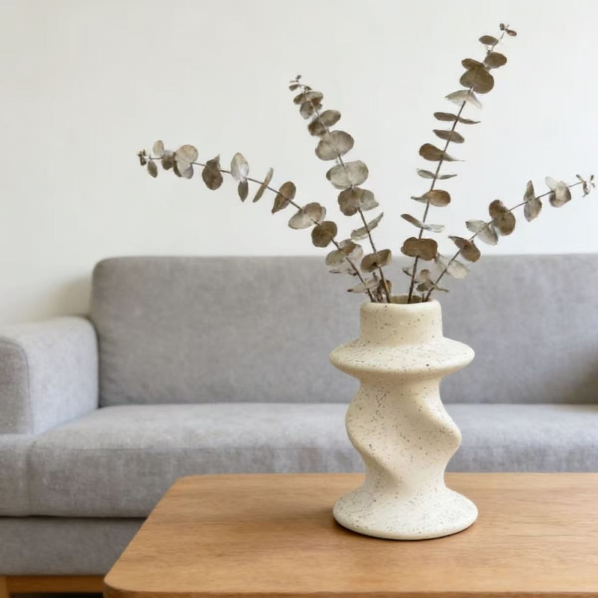 POLASUP - 10 Jarrones De Cerámica Blanca Elegantes Para El Uso Diario