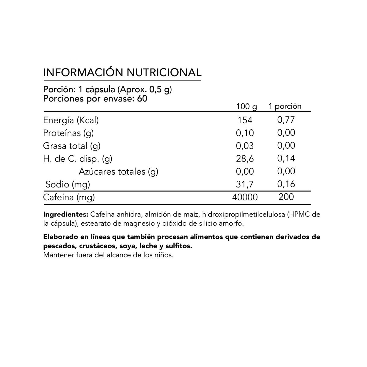 SNP New Power - Cápsula Cafeina 30gr