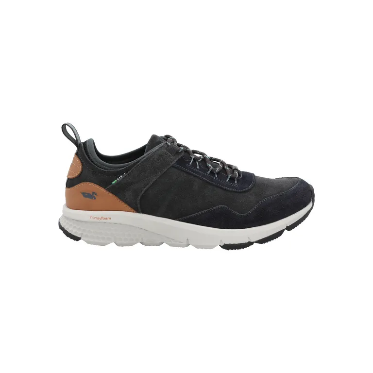 Zapatilla Cuero Hombre Shire Azul