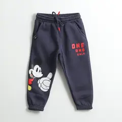 DISNEY - Pantalón de Buzo Niño Print Mickey Mouse Azul Marino