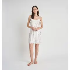 BARBIZON - MINI MUJER VUELO BLANCO ESTAMPADO