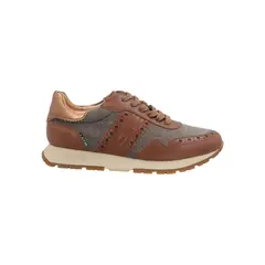 ROCKFORD - Zapatilla Cuero Mujer Bonete Camel