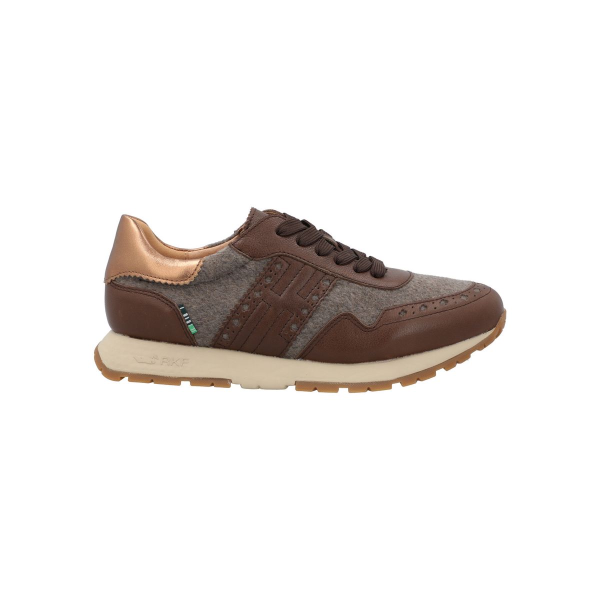 ROCKFORD - Zapatilla Cuero Mujer Bonete Café ROCKFORD
