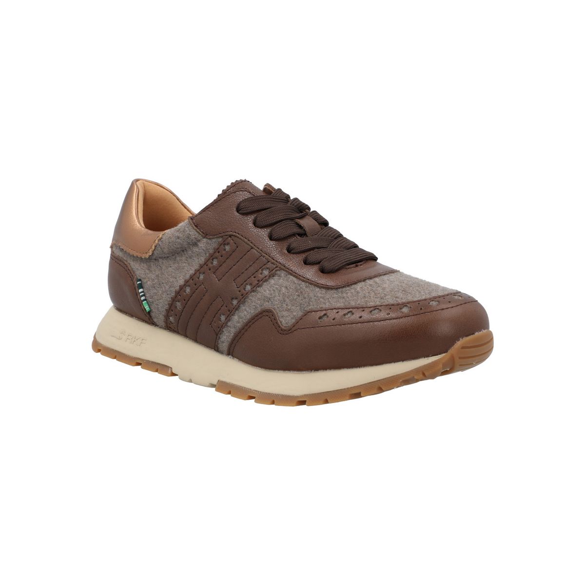 ROCKFORD - Zapatilla Cuero Mujer Bonete Café ROCKFORD