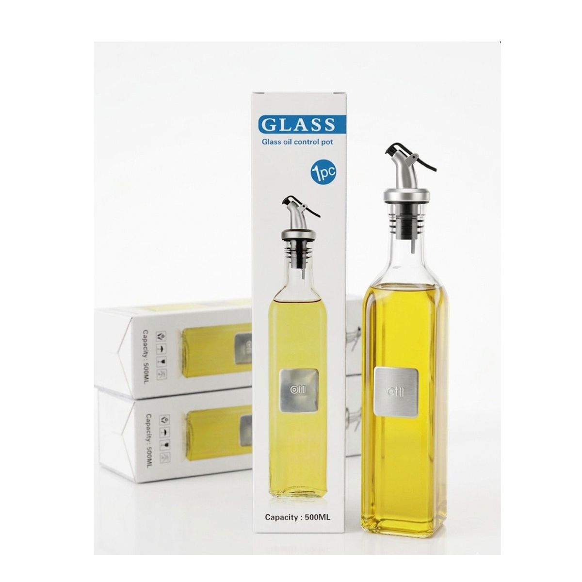 GENERICO - Dispensador de Aceite 500 Ml vidrio tapa uso Facil