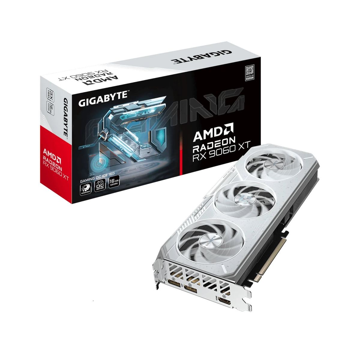 GIGABYTE - Tarjeta de Video Gigabyte Gaming OC ICE AMD RX 9060 XT 16GB