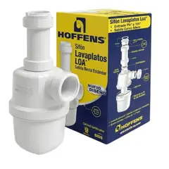 HOFFENS - Sifon Lavaplatos Loa Salida Recta 1 Media Y 1 Un Cuarto Certificado
