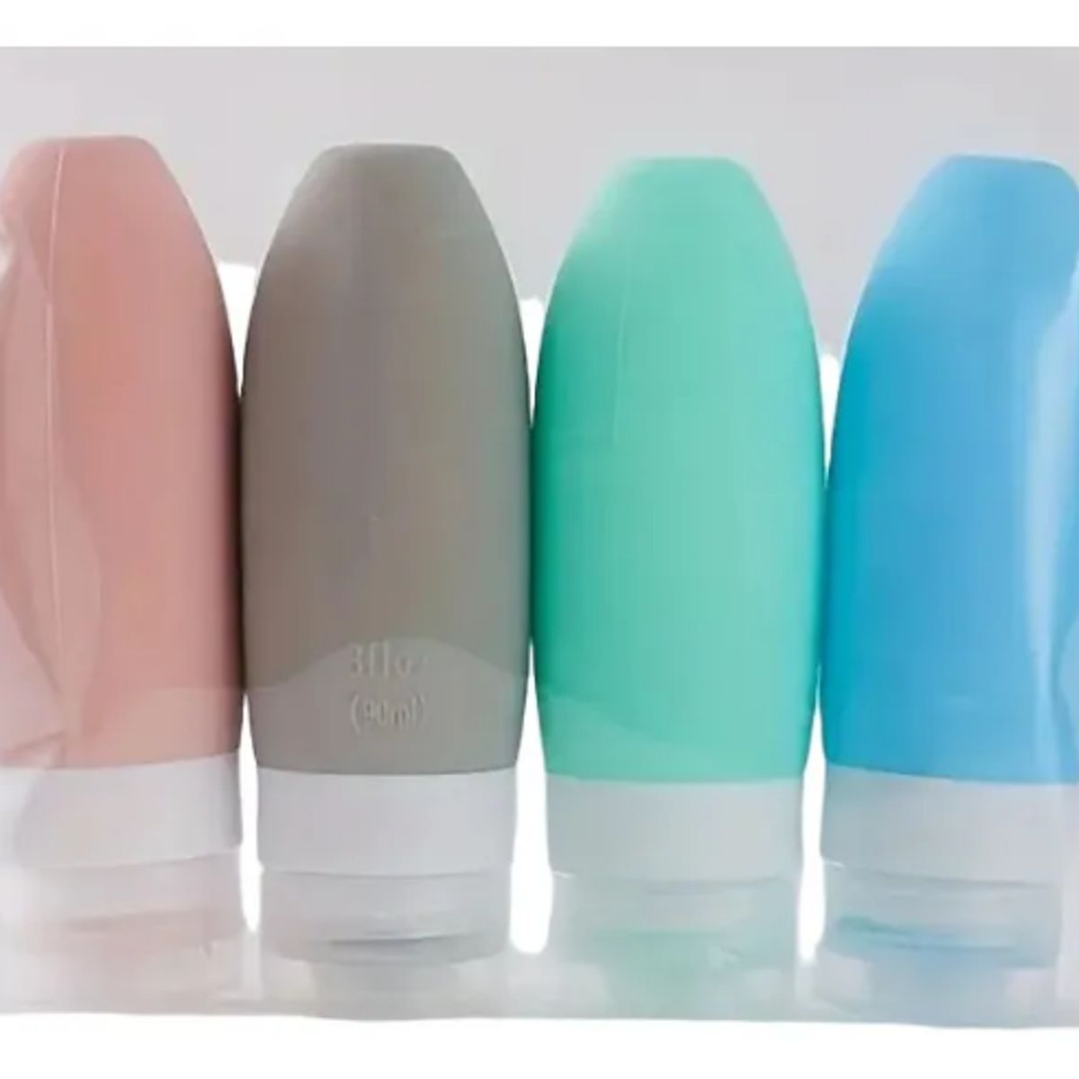 GENERICO - Pack 4 Botellas De Silicona Separadas Cuidado Personal Viaje