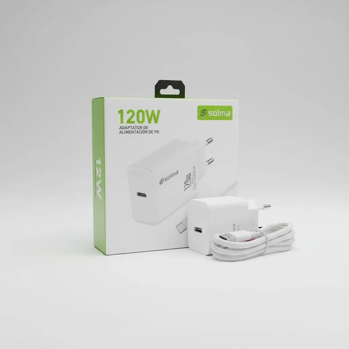 GENERICO - Cargador de Alta Potencia 120W con Cable Tipo C