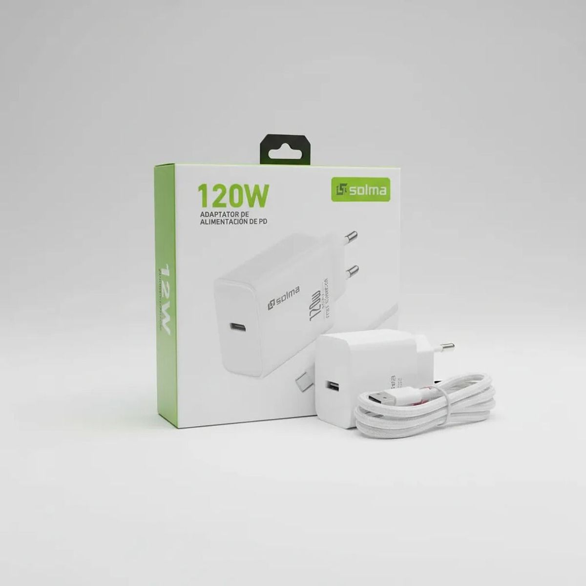 GENERICO - Cargador de Alta Potencia 120W con Cable Tipo C