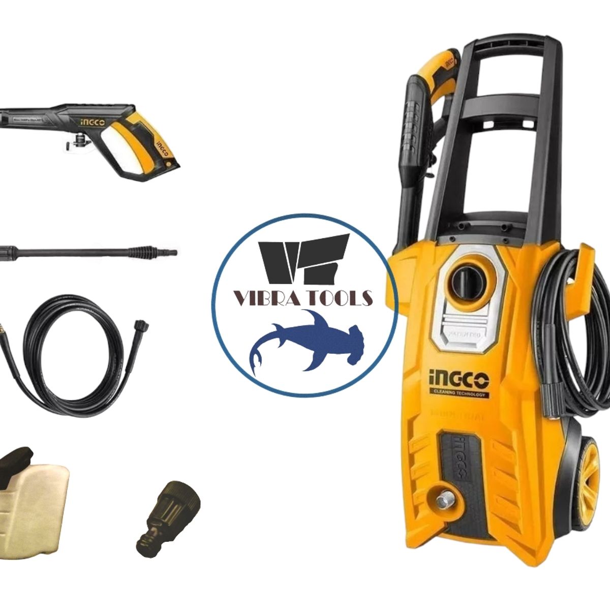 INGCO - Hidrolavadora Eléctrica 2000w 150 Bar  Ingco Industrial