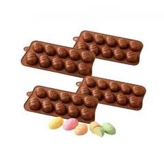 PASTELERIUSCL - X4 Moldes De Huevitos 3d Molde De Silicona En Forma De Huevo Para Chocolate Moldes Antiadherentes