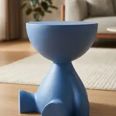 ARMONIA - Mesa Auxiliar Azul Moderna Decorativa De 41cm