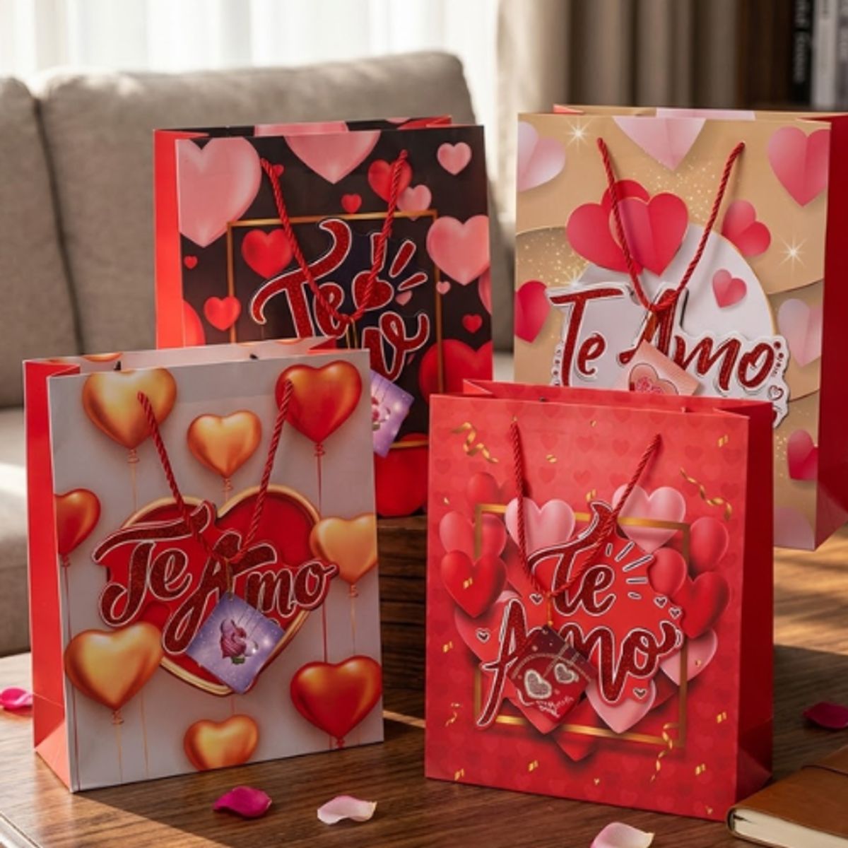 GENERICO - Bolsa De Regalo 3d Te Amo 40x12x31cm