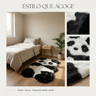 Imagen 2 del producto Alfombra Decorativa Peluda Panda 90x60