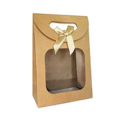 GENERICO - Bolsa De Regalo Color Liso Transparente Con Lazo 20x14x7cm