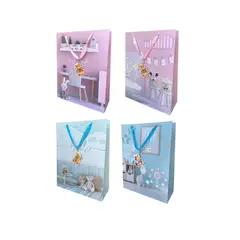 GENERICO - Bolsa De Regalo Conejo Jirafa Bebe 18x8x24cm