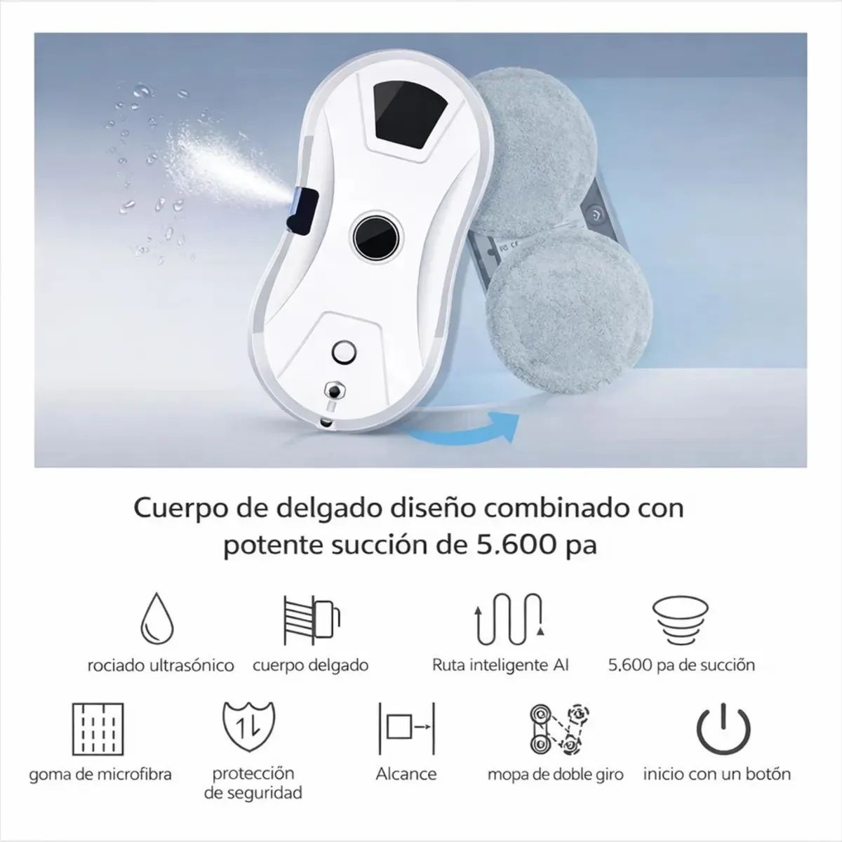 MOVI - Robot Limpiador de Vidrios Automático  Limpiador Inteligente para Ventanas y Superficies de Cristal