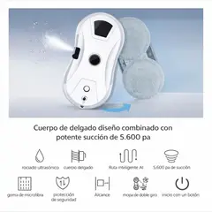 MOVI - Robot Limpiador de Vidrios Automático Limpiador Inteligente para Ventanas y Superficies de Cristal