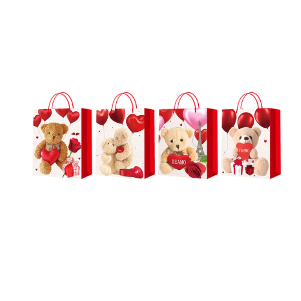 GENERICO - Bolsa De Regalo Oso Globos Tojo 26x10x32cm