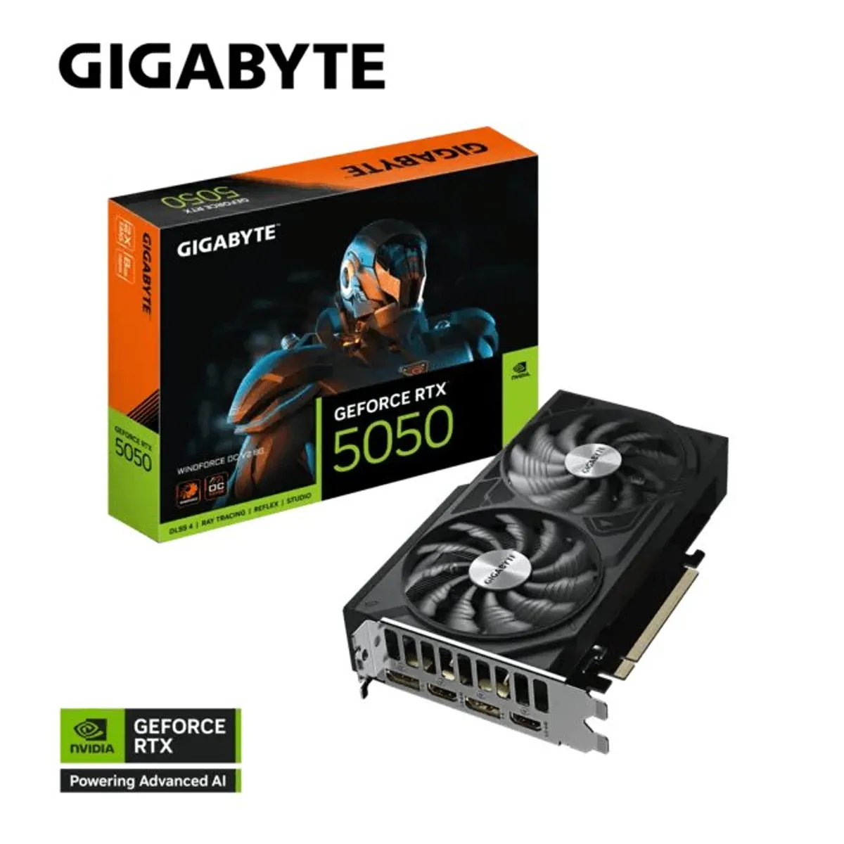 GIGABYTE - Tarjeta De Video Gigabyte NVIDIA GeForce RTX 5050 Windforce OC V2, 8GB, 128-Bits, GDDR6