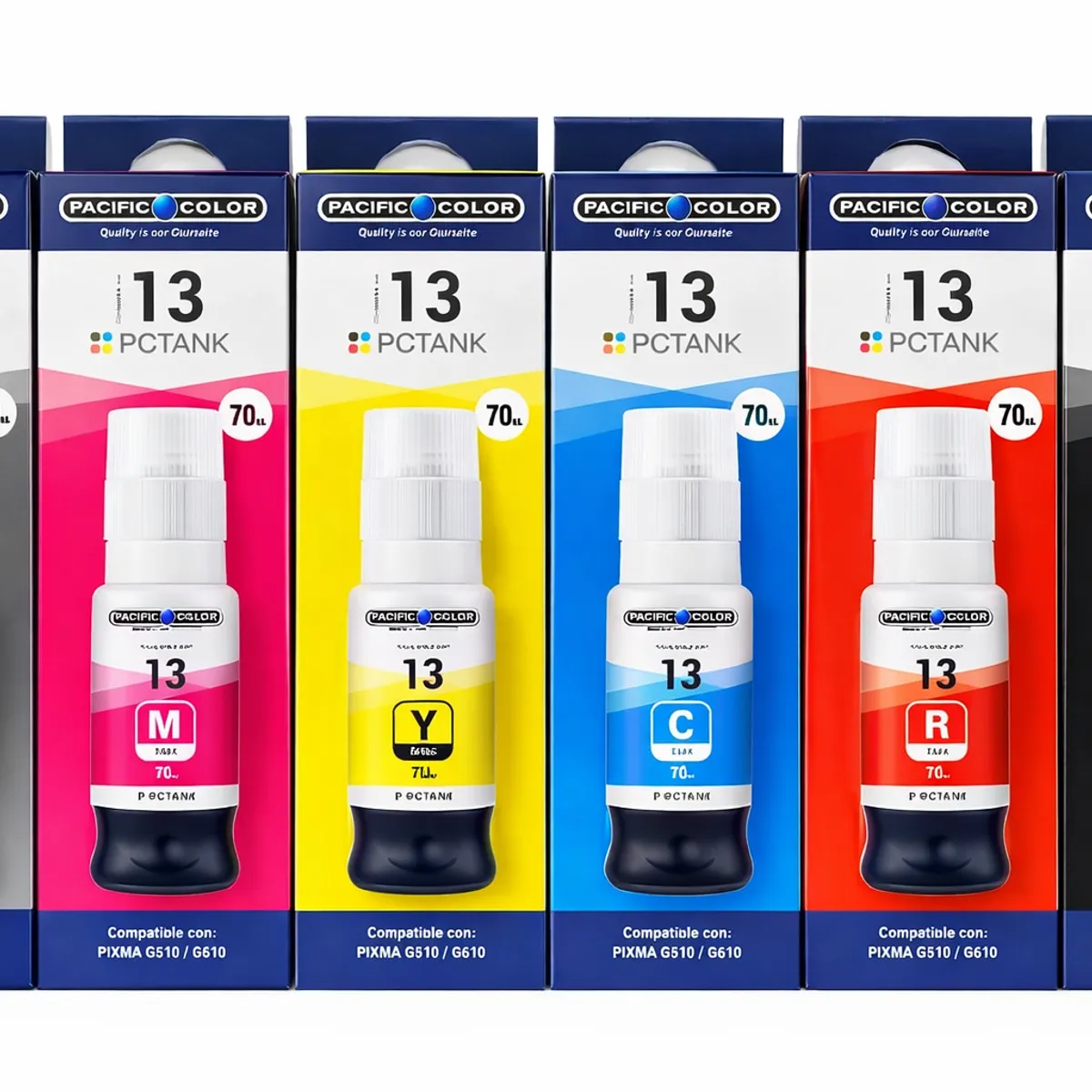 GENERICO - Pack 6 Tintas Gi13 Alternativas G510 G610 6 Colores