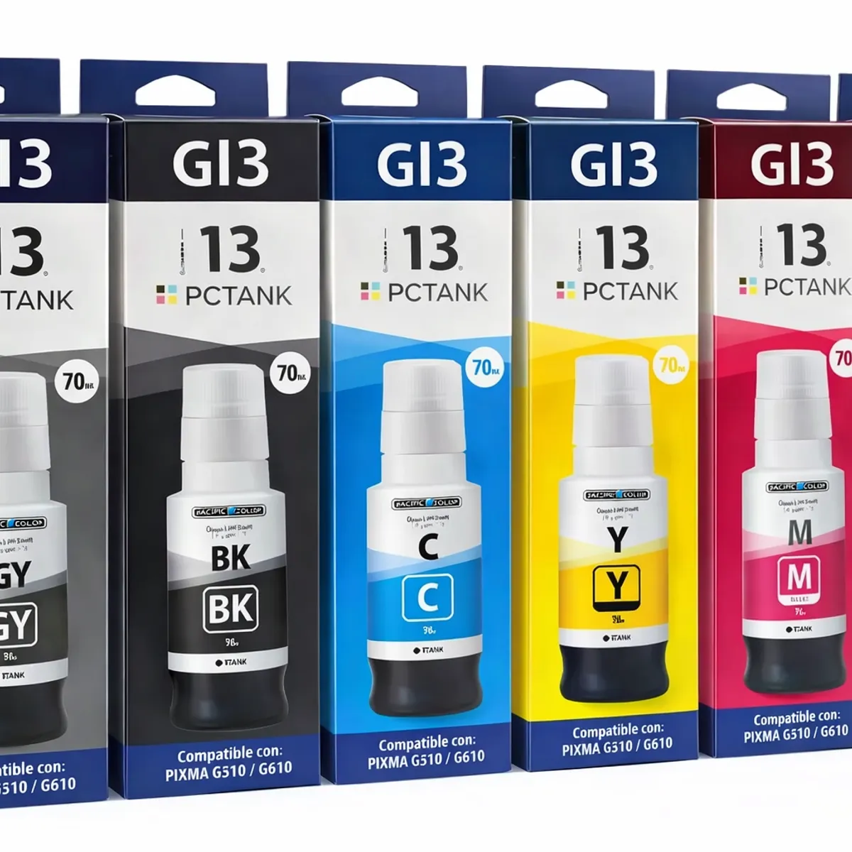 GENERICO - Pack 6 Tintas Gi13 Alternativas G510 G610 6 Colores