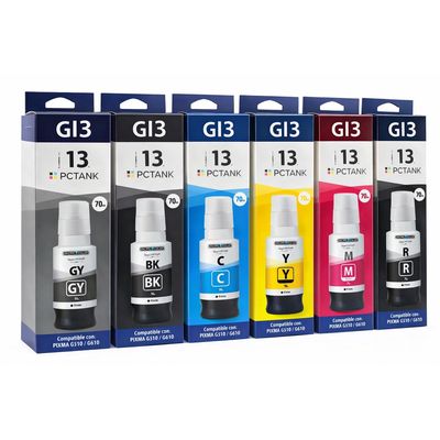 Imagen 2 del producto Pack 6 Tintas Gi13 Alternativas G510 G610 6 Colores