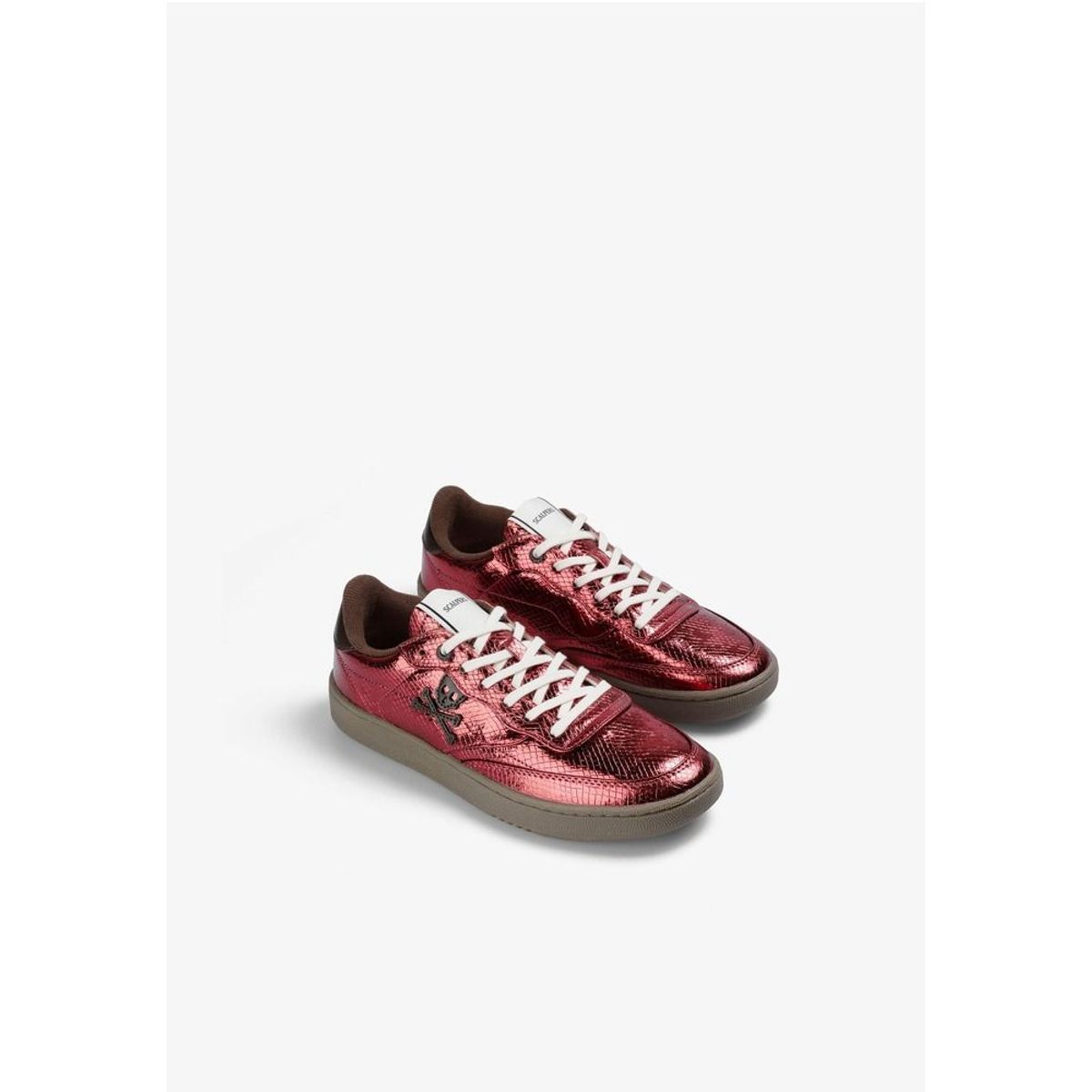 SCALPERS - SNEAKERS METALIZADAS TEXTURA SERPIENTE