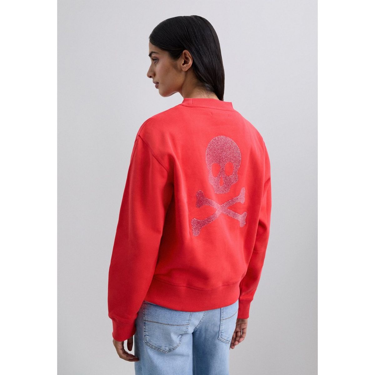 SCALPERS - Polerón Calavera Trasera Glitter