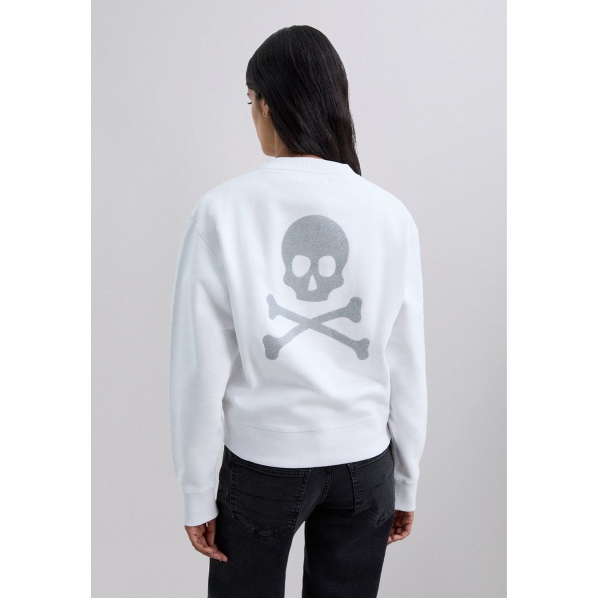 SCALPERS - Polerón Calavera Trasera Glitter