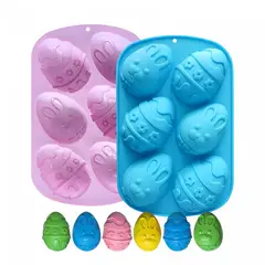 PASTELERIUSCL - 2 Molde Silicona Huevos De Pascua Molde Para Reposteria 3d Huevos Grandes Para Rellenar Molde Pascua