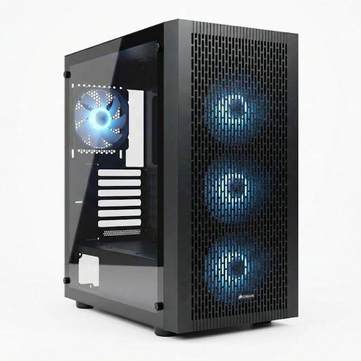GENERICO - Gabinete Gamer Esgaming F22-BK, Mid Tower, 4 Ventiladores ARGB, ATX/ m-ATX, Negro
