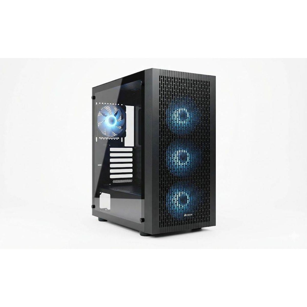 GENERICO - Gabinete Gamer Esgaming F22-BK, Mid Tower, 4 Ventiladores ARGB, ATX/ m-ATX, Negro