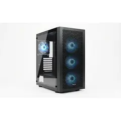 GENERICO - Gabinete Gamer Esgaming F22-BK, Mid Tower, 4 Ventiladores ARGB, ATX/ m-ATX, Negro